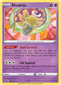 Pokemon - Shedinja - 066/185 - Rare - Vivid Voltage - NM/M - Image 1