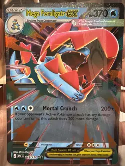 Pokemon TCG Mega Feraligatr Ex 043/217 Ascended Heroes Mint Condition - Image 1