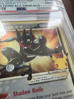 2021 POKEMON SWSH BLACK STAR PROMO #144 GRENINJA-GOLD STAR PSA 9 Swirl Alert 🚨 - Image 4