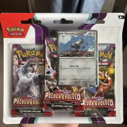 Pokemon TCG SV02 Paldea Evolved 3 Pack Triple Blister Unsealed Display (36 Pack) - Image 3