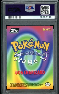 PSA 10 GEM MINT Charizard Topps E6 Pokemon The Movie Edition 1999 - Image 2