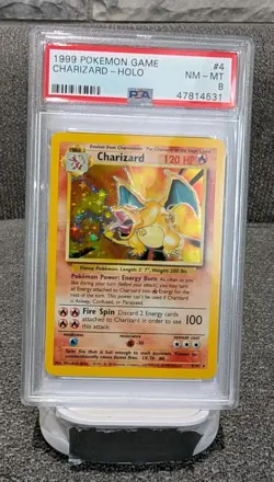 PSA 8 Pokemon TCG Base Set #004/102 Charizard Holo - Image 1