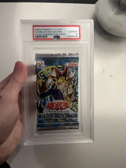 2002 Yu-Gi-Oh LoB Legend Blue Eyes White Dragon 1st Ed Graded Sealed Pack PSA 10 - Image 1