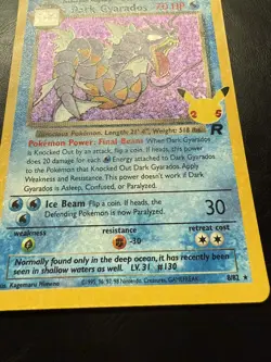 Pokemon Dark Gyarados Holo TCG Celebrations Classic Card 8/82 NM Condition - Image 3