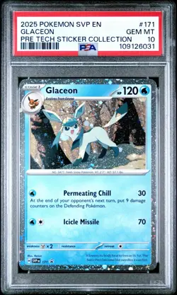 Pokemon Cards Glaceon SVP 171 Sticker Collection Promo - PSA 10 GEM MINT - Image 1