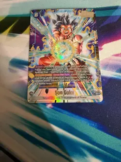Son Goku FB09-037 Alternate Art Dual Evolution Dragon Ball Card English Fusion - Image 1