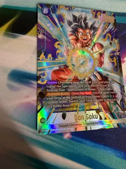 Son Goku FB09-037 Alternate Art Dual Evolution Dragon Ball Card English Fusion - Image 2