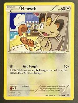 Meowth 61/98 Ancient Origins Regular Common Pokemon Card Near Mint - Image 1