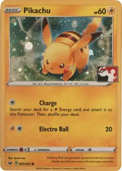 Pikachu (065/202) (Cosmos Holo) [League & Championship Cards] Lightly Played Hol - Image 1