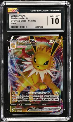 Pokemon TCG Jolteon VMAX 2021 Evolving Skies 051/203 CGC Gem Mint 10 - Image 1
