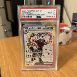 2025 POKEMON PRISMATIC EVOLUTIONS PREMIUM FIGURE COLLECTION UMBREON EX PSA 10 - Image 1