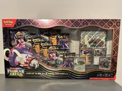 Pokemon Paldean Fates Great Tusk ex & Iron Threads ex Premium Collection Sealed - Image 1