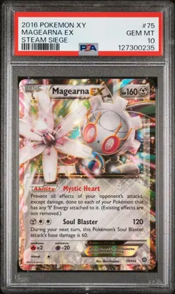 2016 POKEMON XY STEAM SIEGE #75 MAGEARNA EX PSA 10 - Image 1