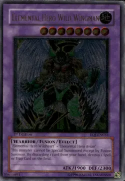 Elemental Hero Wild Wingman 1st Ed Ultimate Rare EOJ-EN035 Yu-Gi-Oh! - Image 1
