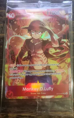 One Piece TCG Monkey D Luffy ST10-006 SR Treasure Booster Set Promo SEALED - Image 1