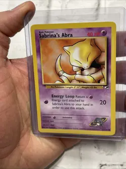 Pokemon TCG Gym Heroes Sabrina's Abra Common 91/132 Nintendo NM Vintage Card Vtg - Image 1