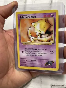 Pokemon TCG Gym Heroes Sabrina's Abra Common 91/132 Nintendo NM Vintage Card Vtg - Image 2
