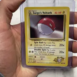 Pokemon Gym Heroes Card 84/132 Lt. Surge's Voltorb NM Vintage Pokemon WOTC Vtg - Image 1