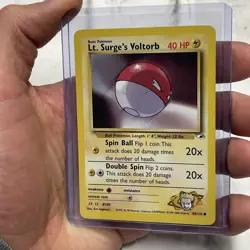 Pokemon Gym Heroes Card 84/132 Lt. Surge's Voltorb NM Vintage Pokemon WOTC Vtg - Image 2