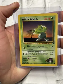 Pokemon TCG Erika's Oddish Gym Heroes 78/132 Regular Unlimited Card Vtg NM/MT - Image 1