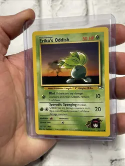 Pokemon TCG Erika's Oddish Gym Heroes 78/132 Regular Unlimited Card Vtg NM/MT - Image 2