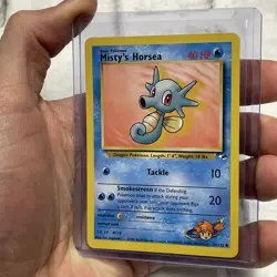 Pokemon MISTY'S HORSEA Pokemon Playing Game Card 86/132 Nintendo NM Vintage Vtg - Image 2
