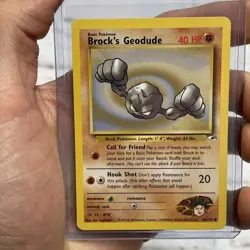 Pokemon Brock's Geodude - WOTC Gym Heroes Common 66/132 Unlimited 2000 NM Card - Image 1