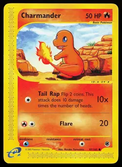 Charmander 97/165 Common Expedition Pokemon Card - Image 1