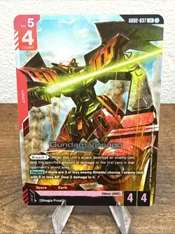 GCG Gundam Card Game GD02-037 LR Gundam Virsago Japanese Duel Impact Near Mint - Image 1