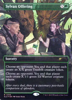 Sylvan Offering (Rainbow Foil) R Secret Lair Drop Series 1309 NM - Image 1