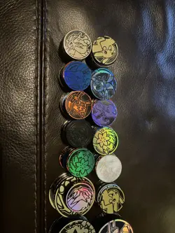Lot of 10x Official Pokemon TCG Coins (No Duplicates) - Image 1