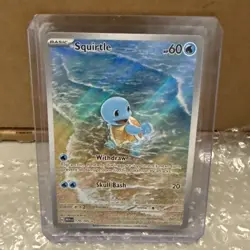 Pokemon Squirtle Illustration Rare Full Art Holo 170/165 Scarlet & Violet 151 - Image 1