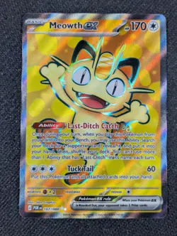 Meowth ex Pokemon Perfect Order POR 107/088 Ultra Rare - Image 1