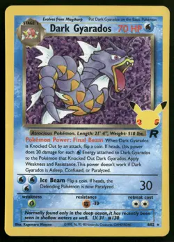Dark Gyarados Celebrations: Classic Collection 8/82 Pokemon TCG - Image 1