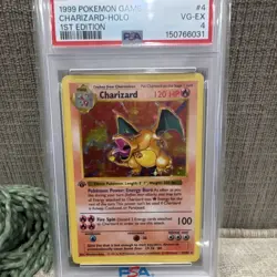 Pokemon Charizard Base Set Shadowless Holo 1st Ed 004/102 120 HP PSA 4 1999 - Image 3