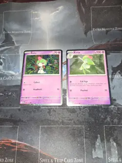 Ralts 58 & Kirlia 59 Mega Evolution Cosmo Holo Pokemon Lot NM - Image 2