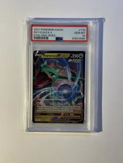 Rayquaza V 110/203 PSA 10 Evolving Skies Pokemon TCG Sword & Shield - Image 1