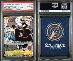 2024 One Piece Japanese OP10 Manga Alternate Art #119 Trafalgar Law PSA 10 - Image 3