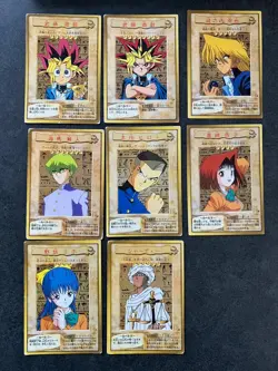 Bandai YuGiOh Yugi Kaiba Joey Tea Gardner Tristan Taylor 8 cards set characters - Image 1