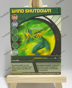 Bakugan Card - Wind Shutdown - Green Ability Card - BA335 - 44/48d - 2008 - Image 1