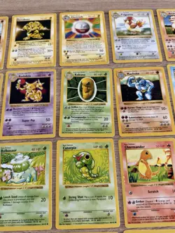 1999 Pokemon Base Set Shadowless Complete Rare Uncommon Common Cards 17-102 - Image 3