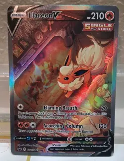 Custom-Flareon V SWSH179 SWSH: Sword & Shield - Promo Card - Alternate Full Art- - Image 1