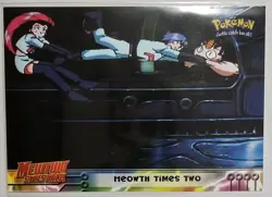 MEOWTH TIMES TWO #23 - NON-HOLO MEWTWO SB - TOPPS POKEMON CARD - NM - Image 1