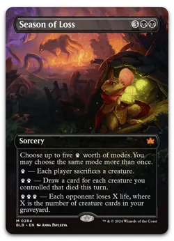 Season of Loss (Borderless) #284 (NM) Bloomburrow BLB Magic MTG - Image 1