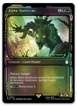 Alpha Deathclaw (Showcase) #336 (Foil) (NM) Fallout PIP Magic MTG - Image 1