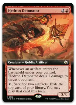 Hedron Detonator (Extended Art) #118 (NM) March of the Machine MOC Magic MTG - Image 1