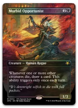 Morbid Opportunist (Borderless) #32 (Foil) (NM) Special Guests SPG Magic MTG - Image 1