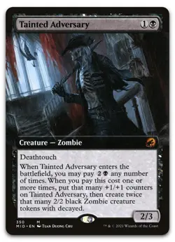 Tainted Adversary (Extended Art) #350 (NM) Midnight Hunt MID Magic MTG - Image 1