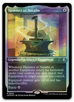 Hammer of Nazahn (Foil Etched) #606 (NM) Commander Masters CMM Magic MTG - Image 1