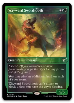 Wayward Swordtooth (Foil Etched) #576 (NM) Commander Masters CMM Magic MTG - Image 1